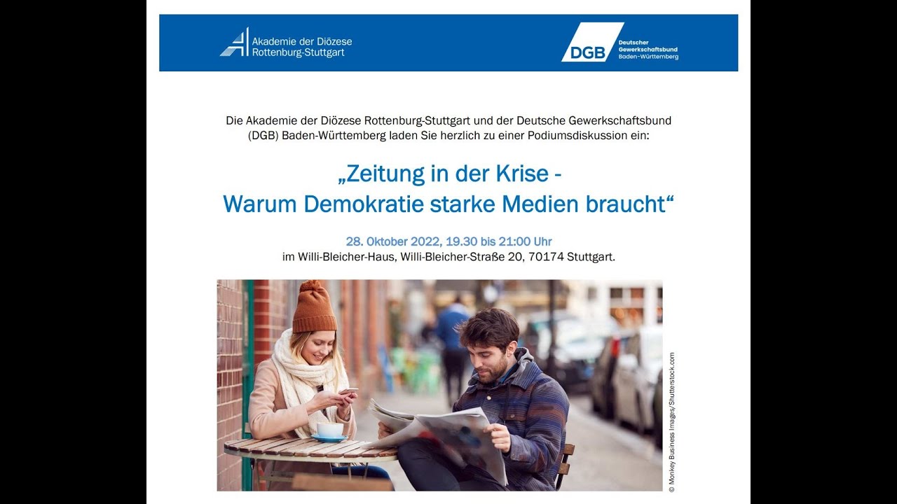 Podiumsdiskussion: Zeitung in der Krise - Warum Demokratie starke Medien braucht