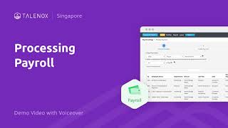 Full 01 Processing Payroll - Singapore Demo Video with Voiceover | Talenox Update
