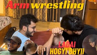 Arm Wrestling @Paroovlogss #wrestling #armwrestling #vlogs #night #fight #friends #daily #funny #new