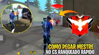 COMO PEGAR MESTRE RÁPIDO No CS RANQUEADO NA TEMPORADA 24 NO FREE FIRE MOBILE !