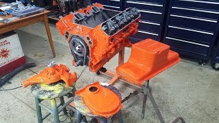 How to Paint Your Engine  Masking, Priming, Painting on this 440 MOPAR Big Block