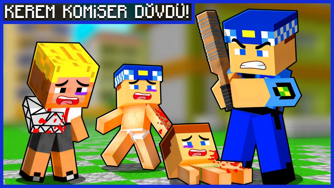 KEREM KOMİSER ŞEHİRDEKİ YARAMAZ ÇOCUKLARI DÖVDÜ , EFEKAN SAKATLANDI 😱😭 - Minecraft