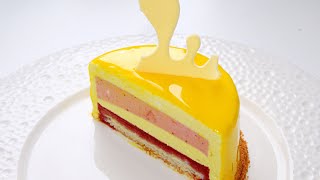 Муссовый лимонно-клубничный торт / Mousse Lemon-Strawberry Cake