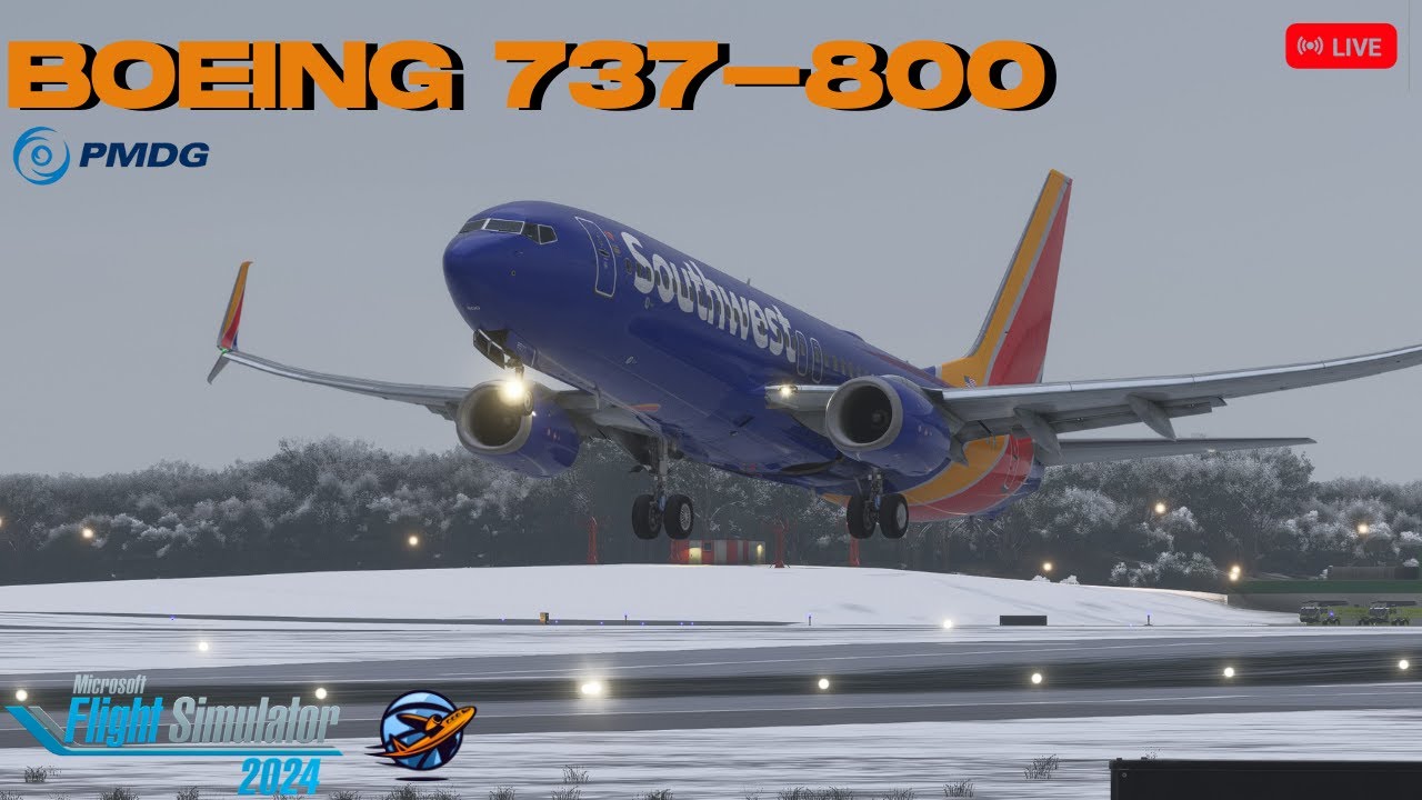 PMDG 737-800 Southwest Airlines Cold Weather Ops | Boris Sound Pack | KBWI-KDTW | MSFS 2024 Live