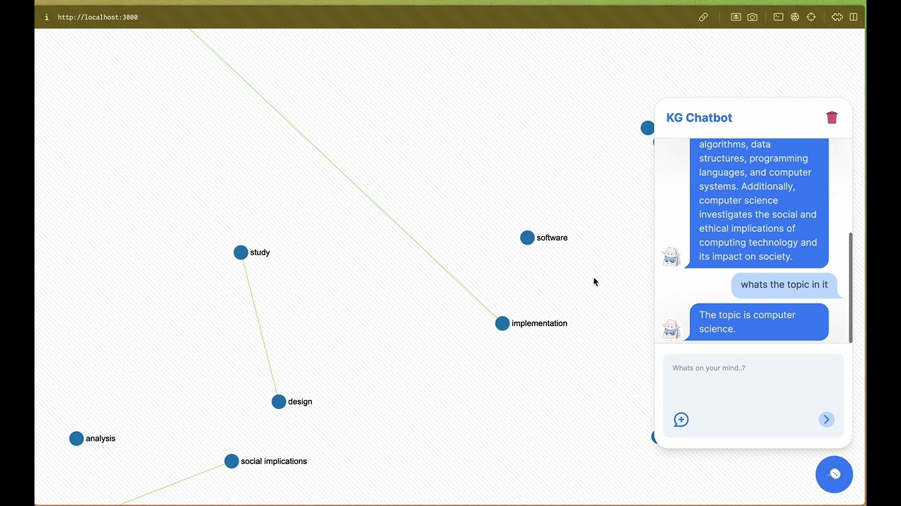 LLM Knowledge Graph Chatbot - NextJS, FastAPI, SigmaJS, spaCy