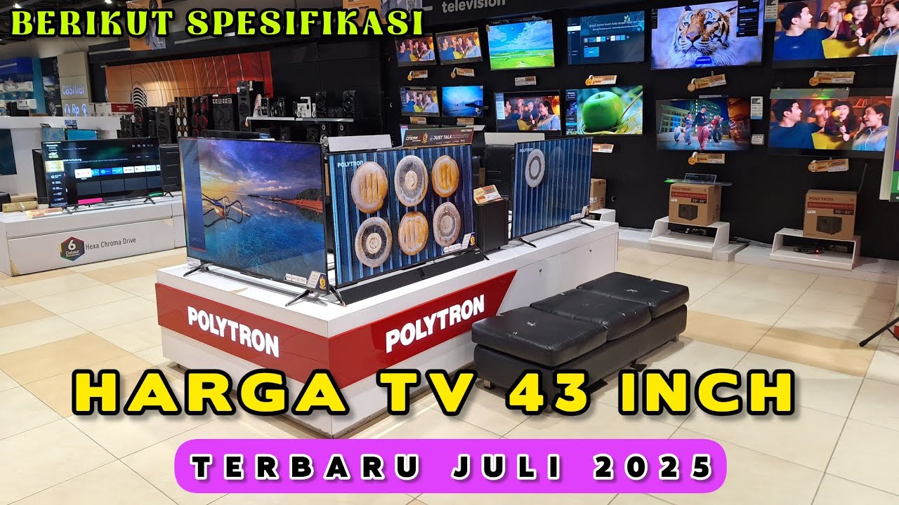 Review Harga TV 43 INCH Semua Merk Terbaru 2025 ‼️ Update Juli 2025