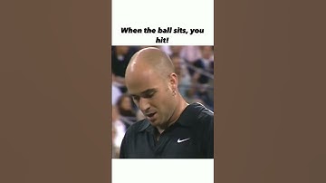 Use this method for timing the ball like #andreagassi against #Petesampras #tennis #tenniscoaching