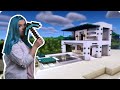 How to build a Modern Beach House - Minecraft tutorial! [ Girl Builder Pachi ]