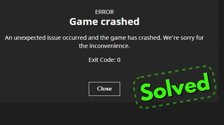 Fix minecraft game crashed an unexpected issue occurred and the game has crashed Exit Code 0