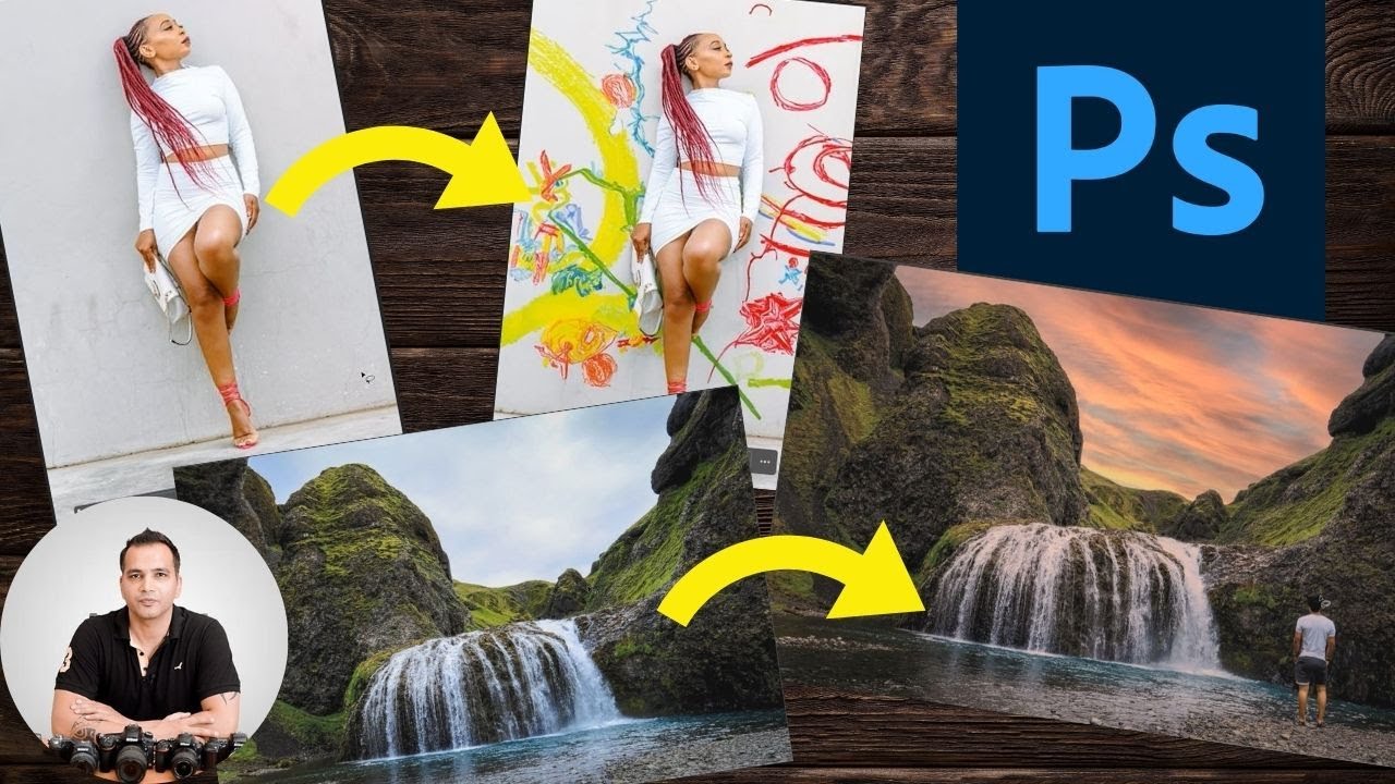 How to Use Generative AI in Photoshop - Examples of Landscape and Portrait Editing