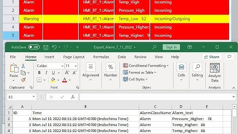 Khóa Học WinCC Unified Part 27: Export csv File  Alarm Logs  and HMI Alarm [Xuất file CSV cảnh báo]