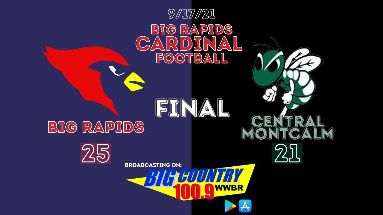 Big Rapids Cardinals at Central Montcalm Highlights Varsity