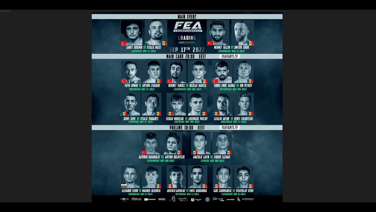 FACE OFF FEA CHAMPIONSHIP LOADING K-1 & MMA RULES