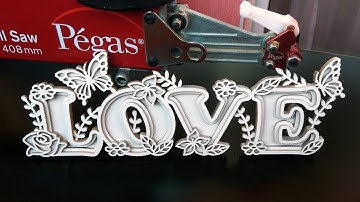Making of scroll saw project - Love