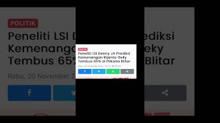 Alhamdulillah Survey Lsi Deny Ja Menempatkan Rijanto Beky Unggul 65 Atas Lawannya shorts blitar