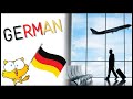 50 basic German phrases at airport, dialogues in German from airport, German at airport