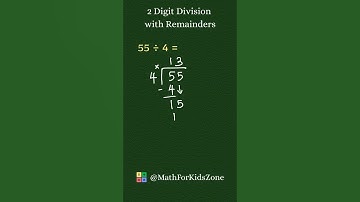 2-Digit Division with Remainders | Grade 4 Math ✅💯 #maths #division #education #mathshorts