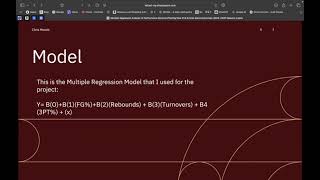 Multiple Regression Project- Chris Morelli
