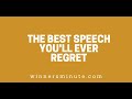 The Best Speech You’ll Ever Regret // The Winner's Minute With Mac Hammond