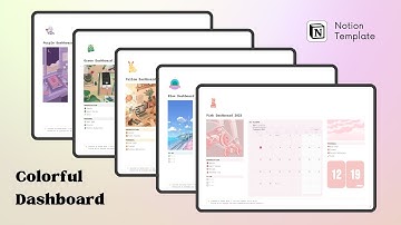 Colorful dashboards - Notion Template (FREE)
