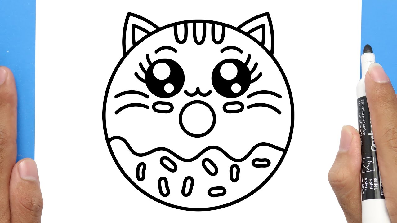 How to Draw a Cat Donuts | Step by Step TUTORIAL for Beginners - YouTube