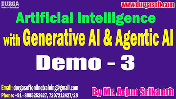 Artificial Intelligence tutorials || Demo - 3 || by Mr. Arjun Srikanth On 27-10-2025 @6PM (IST)