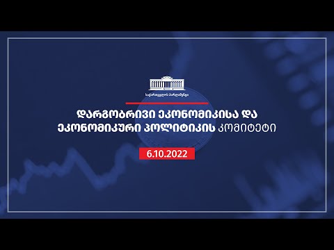 დარგობრივი ეკონომიკისა და ეკონომიკური პოლიტიკის კომიტეტის სხდომა - 06.10.2022