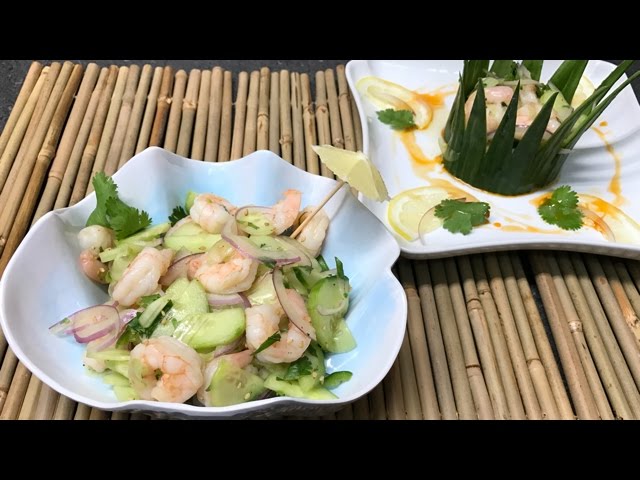 ENSALADA DE CAMARON Y PEPINO, DELICIOSA RECETA! - YouTube