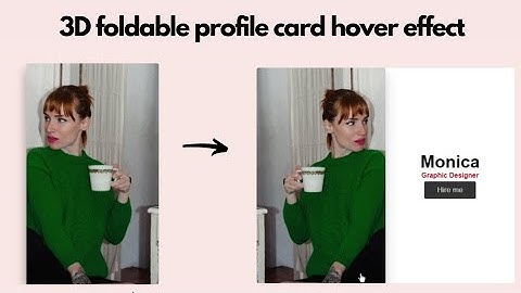 3D foldable profile card hover effect | CSS 3D animation tutorial