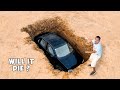 कार को जिंदा ही दफना दिया - Will Car Survive Underground ? | Car Buried Alive