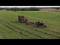 Cutting and small square baling fourth crop grass!