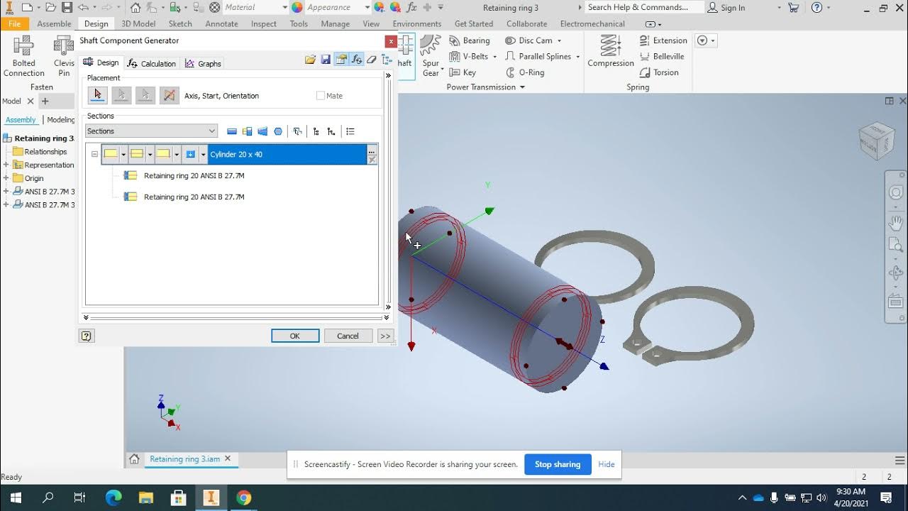 Introduction to Shafts/Retaining Rings_Inventor YouTube