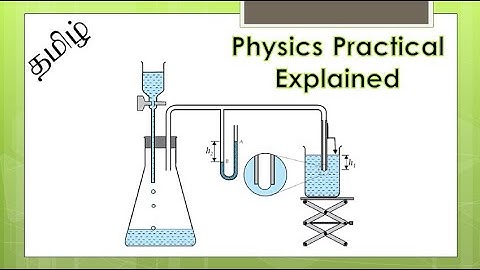 Sri Lanka GCE A/L Physics Experiment 50 | Surface Tension of a Liquid by Jaeger’s Method in Tamil