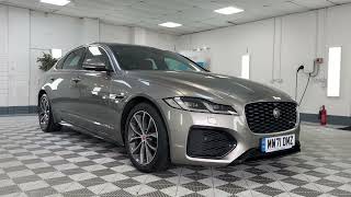 2021 Jaguar XF 2.0 R Dynamic In Silicon Silver with Red Leather For Sale In Cardiff