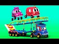 رسوم متحركة للشاحنات للصغار الشاحنة الناقلة الخارقة والمركبات البهلوانية  !الشاحنة الخارقة