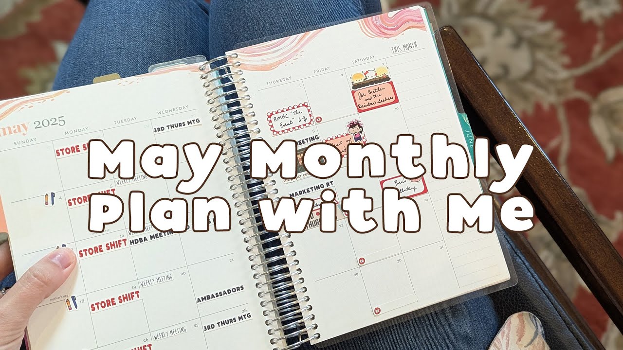 May Monthly Plan with Me in My Erin Condren A5 Daily Duo - YouTube