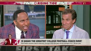 Stephen A. tries to convince Mad Dog that Nick Saban is the GREATEST college football coach ever 👀