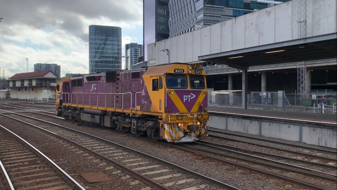 V/Line N473 City of Warragul Arriving at Southern Cross Station from