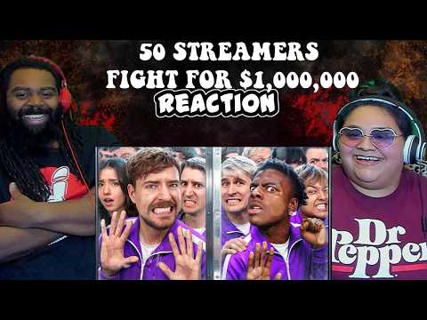 50 Streamers Fight for $1,000,000 | REACTION