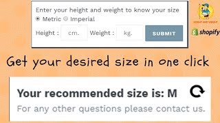 Height & Weight shopify app by Seezer apps screenshot 4