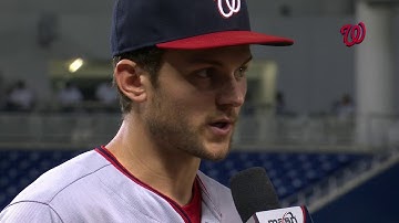 Alex Chappell catches up with Trea Turner after win over Marlins