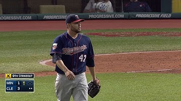 MIN@CLE: Nolasco holds Tribe to three runs, fans nine
