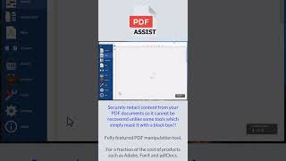 PDF Assist - overview of the secure redaction feature from my fully featured PDF manipulation tool.