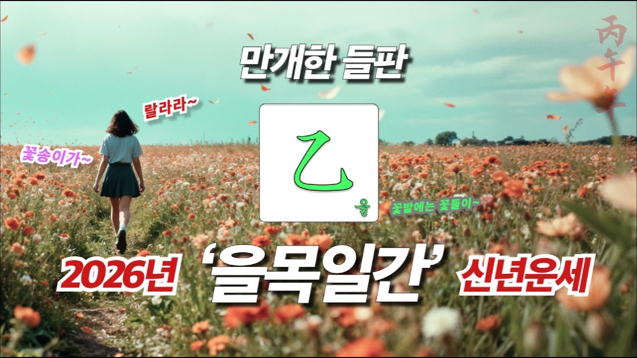 2026년 병오년 일주별-월별 신년운세 │ 을목일간 