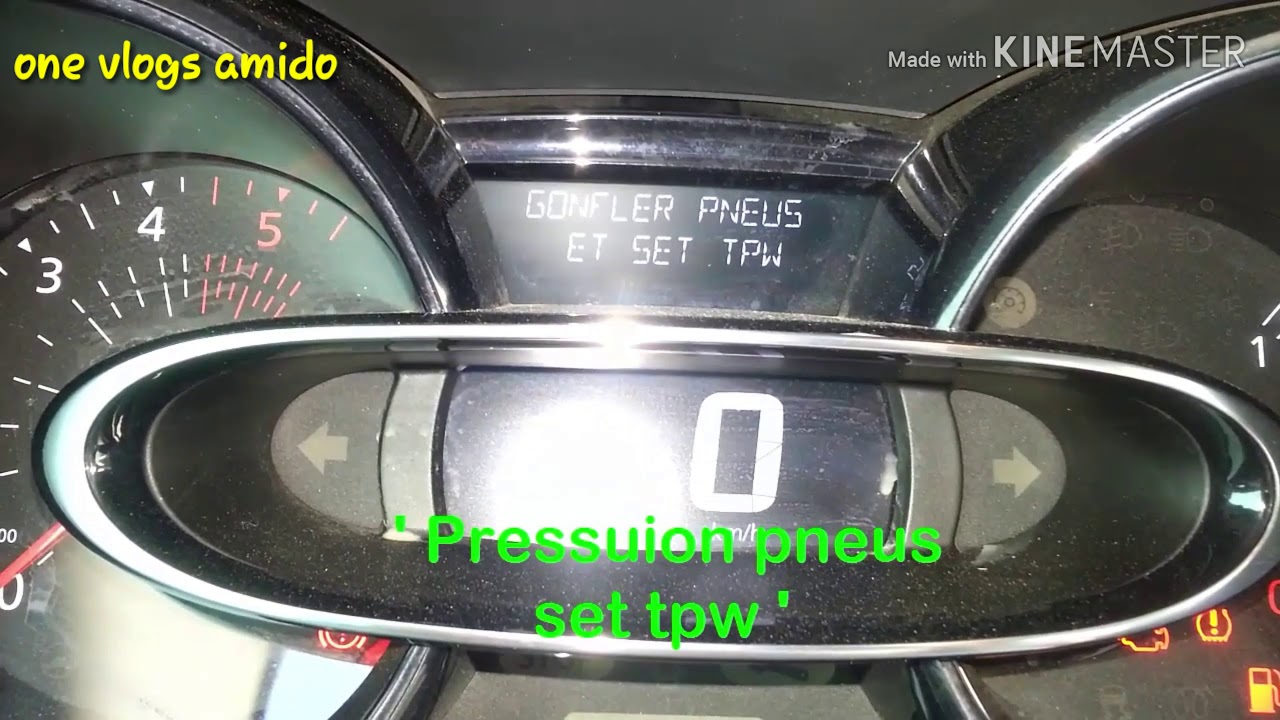 Reinitiailser Le Voyant De Pression Des Pneus Clio 4 Reset Tire Pressure Warning Light Clio 4 Youtube
