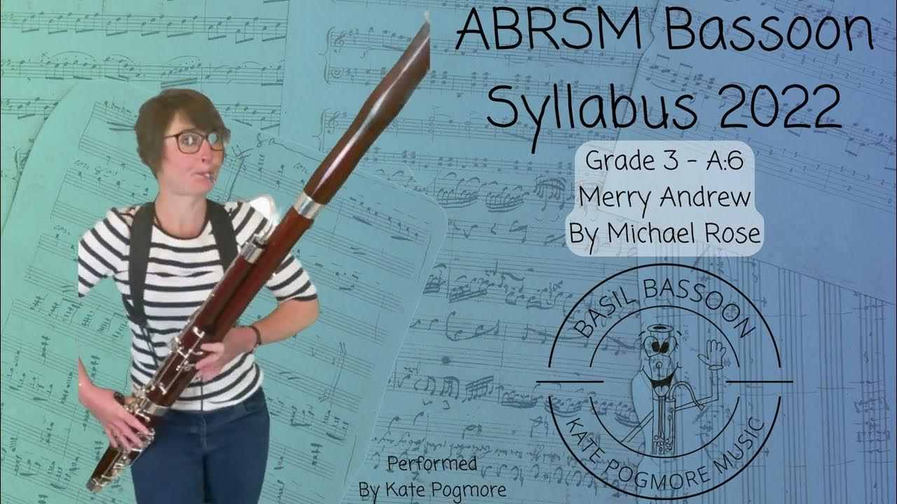 ABRSM Bassoon Syllabus 2022 Grade 3 A6 Merry Andrew by Michael Rose