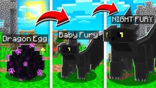 LIFE OF A NIGHT FURY IN MINECRAFT!