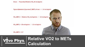 Relative VO2 to METs Calculation