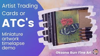Artist Trading Cards or ATC’s | Miniature Artwork | Time-lapse Demo