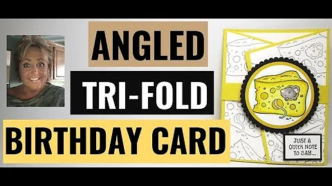 Mouse  Angled  Tri-Fold  Birthday  Card